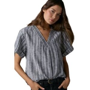ANTHROPOLOGIE Pilcro Linen Henley Surf Shirt
